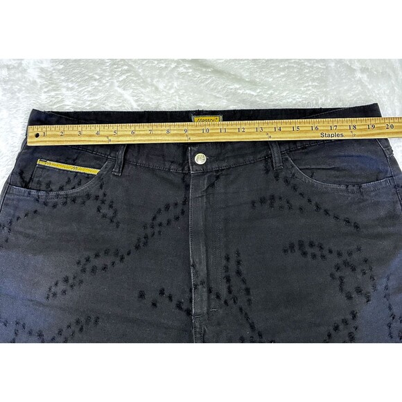 Messori Men's Cool Jeans Black Embroidered Distressed Cotton Jeans Pants SZ 40 - Picture 8 of 14